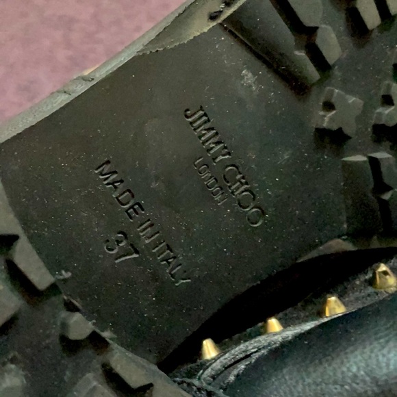 Designer Jimmy Choo Rockstud leather Boots - Picture 6 of 7